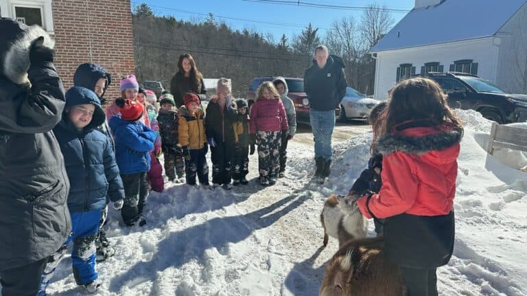 Homeschool students present goats to CVS students