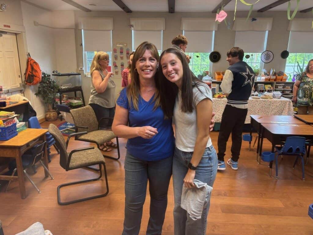 Mother and daughter at senior reception