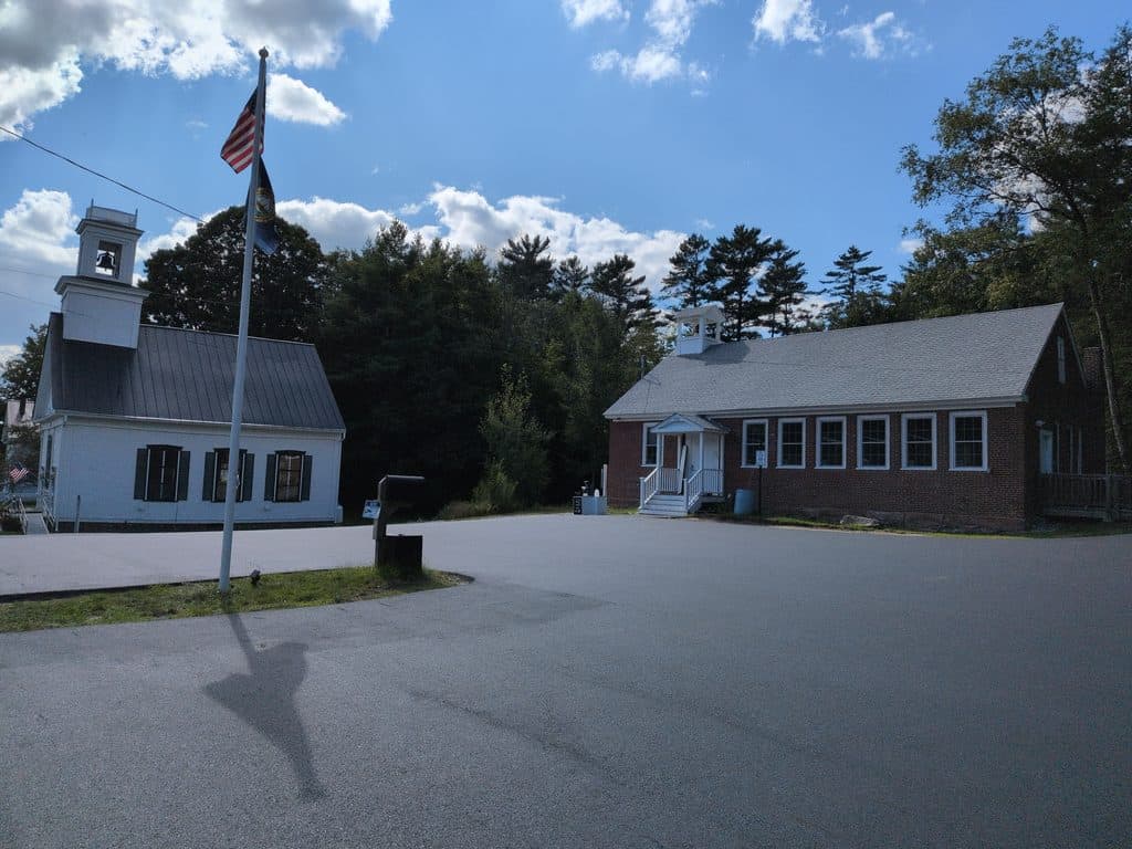 Newly paved parking lot at Croydon Village School.