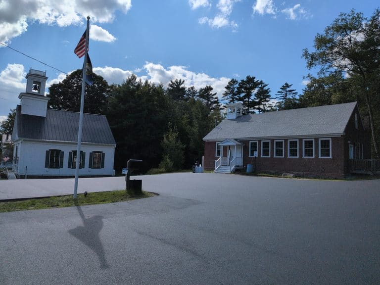 Newly paved parking lot at Croydon Village School.
